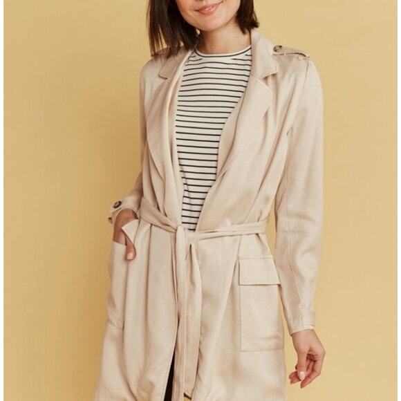 Marine Layer Nicole Trench Coat in Cream Size XS - Picture 1 of 11